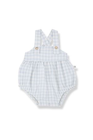 Tutina per neonati in misto cotone a quadretti 1+IN THE FAMILY KIDS | PATRASMISTYBLUE